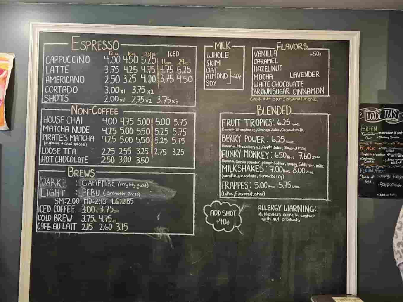 Daily Chalk Menu